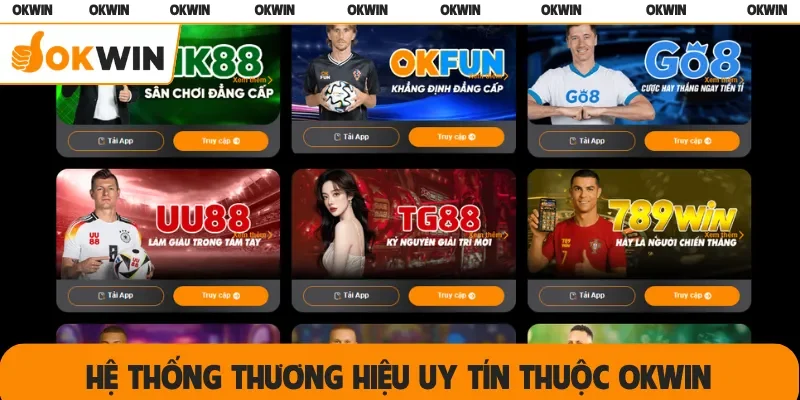 Hệ thống thương hiệu uy tín thuộc OKWIN